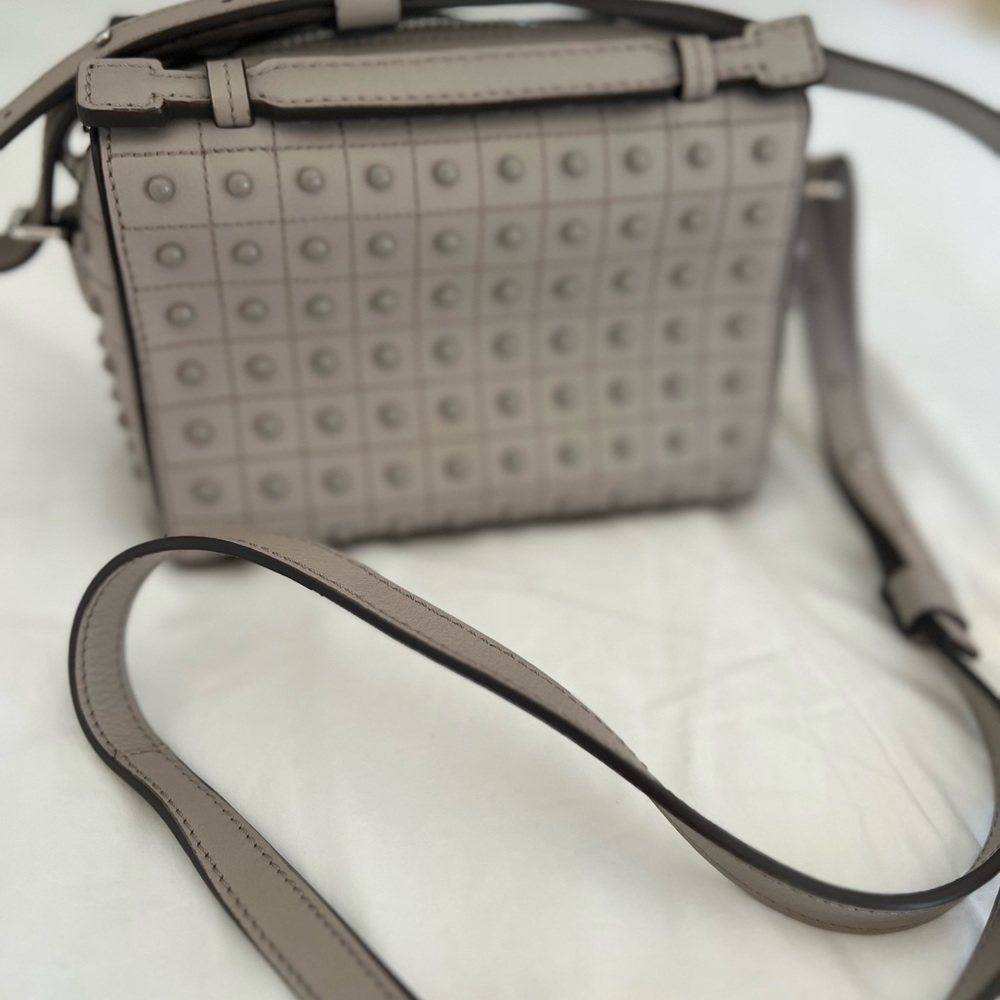 Tod's Gray Crossbody Bag with Textured Design